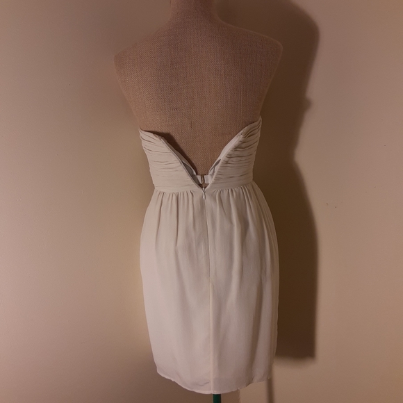 Shoshanna beaded front strapless ivory dress sz2 - Picture 8 of 12